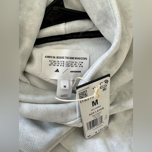 NWT Adidas Men's Adicross ADX Layer Grey - Picture 2 of 6